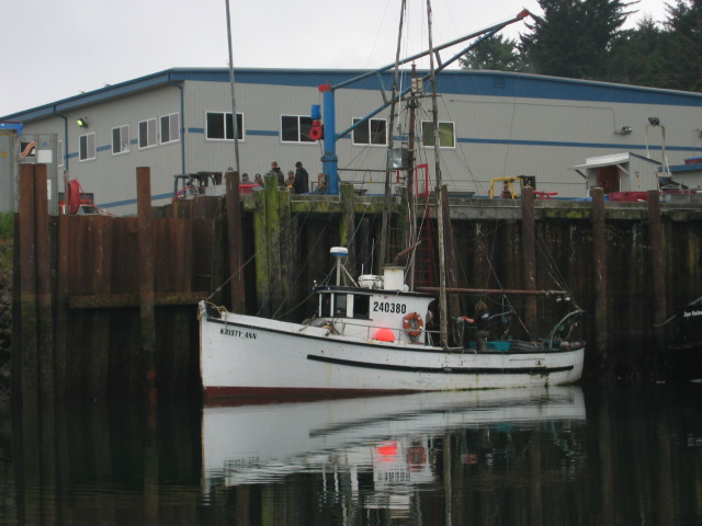 nice old salmon boats unloading