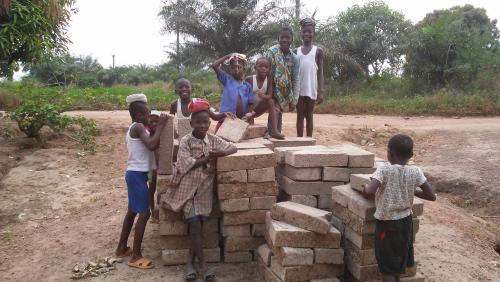 Joseph and Eboli orphans building a brick school from @ men sharing on YouTube how too! Thank you YouTube and men!